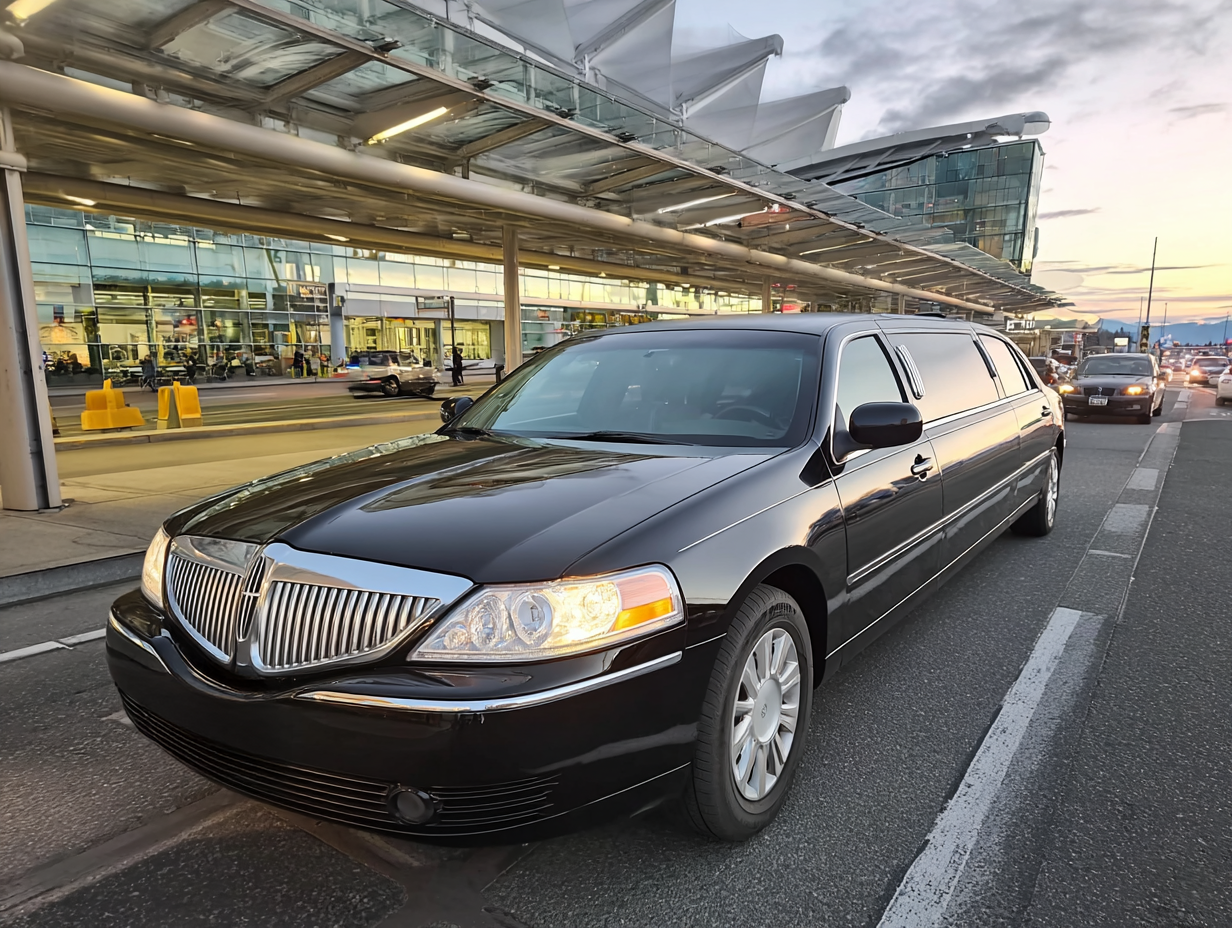black limo at yvr